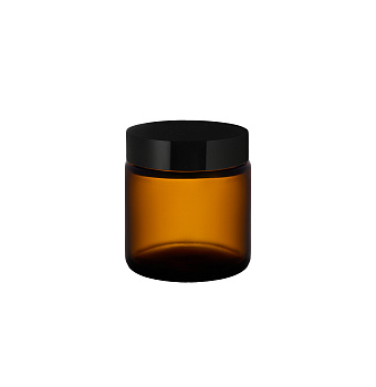 Банка для свечей стеклянная коричневая 100мл с винтовым горлом 56,0мм