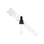 Фото: Пипетка 18/410 для флакона 50мл с КПВ, с черн.пласт.крышкой, черн.грушей и градуир.золот.цвета