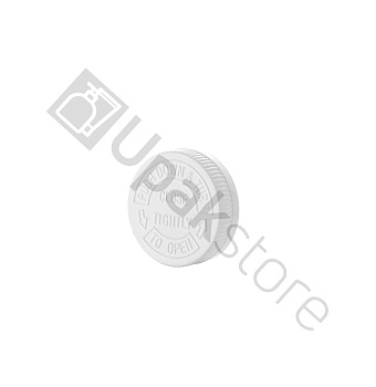 Крышка винтовая HDPE 45мм, с защитой от детей и самоклеящейся прокладкой, белая