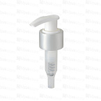 Фото: Дозатор для лосьона с клипсой (24/410) длина трубки 200мм, серебрянный метал с белой кнопкой