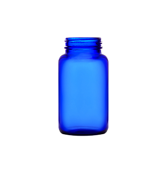 Банка для БАД пластиковая синяя 150мл с винтовым горлом 38мм