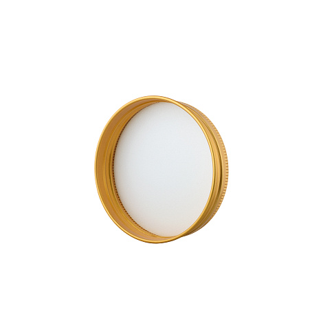 Фото: Крышка алюминиевая винтовая 56мм с РЕ прокладкой, золотая