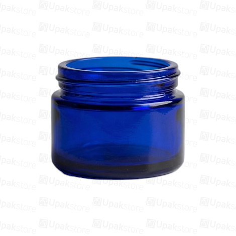 Фото: Банка косметическая синяя 50мл с винтовым горлом 51,5мм