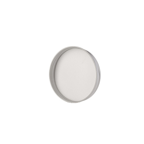 Фото: Крышка алюминиевая винтовая 68мм с РЕ прокладкой, серебряная