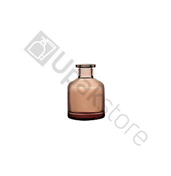 Флакон для диффузора 50мл, круглый, гладкое горло (внутр.D 15,0мм), серый прозрачный