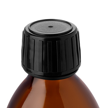 Крышка винтовая HDPE 28мм с КПВ и PE прокадкой, черная (трехсоставная) (РОССИЯ)