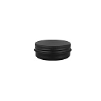 Фото: Банка алюминиевая с закруглённым дном чёрная матовая 30мл с крышкой