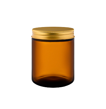 Банка для свечей стеклянная коричневая 250мл с винтовым горлом 69,0мм