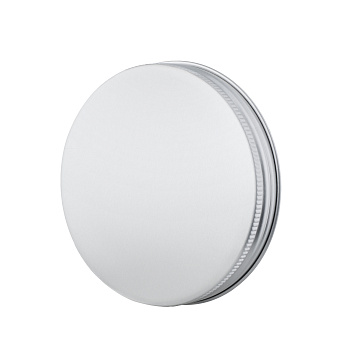 Крышка алюминиевая винтовая 89мм с РЕ прокладкой, серебряная