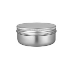 Фото: Банка алюминиевая для свечей серебряная 150мл с крышкой