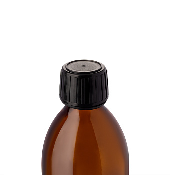 Крышка винтовая HDPE 28мм с КПВ и уплотнительным конусом, черная (трехсоставная)