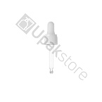 Фото: Пипетка 18/410 для флакона 15мл, с белой пластиковой крышкой и белой грушей