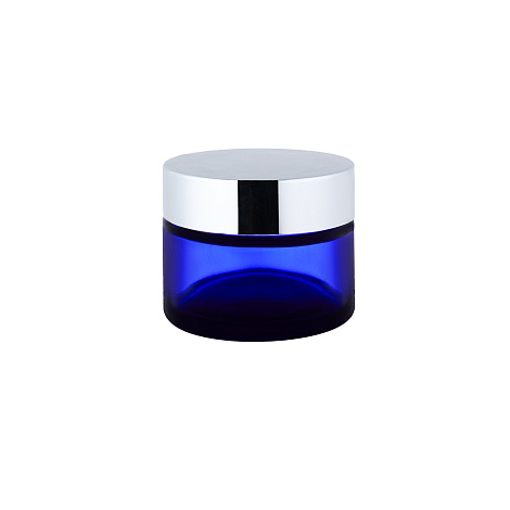 Фото: Банка косметическая синяя 50мл с винтовым горлом 51,5мм